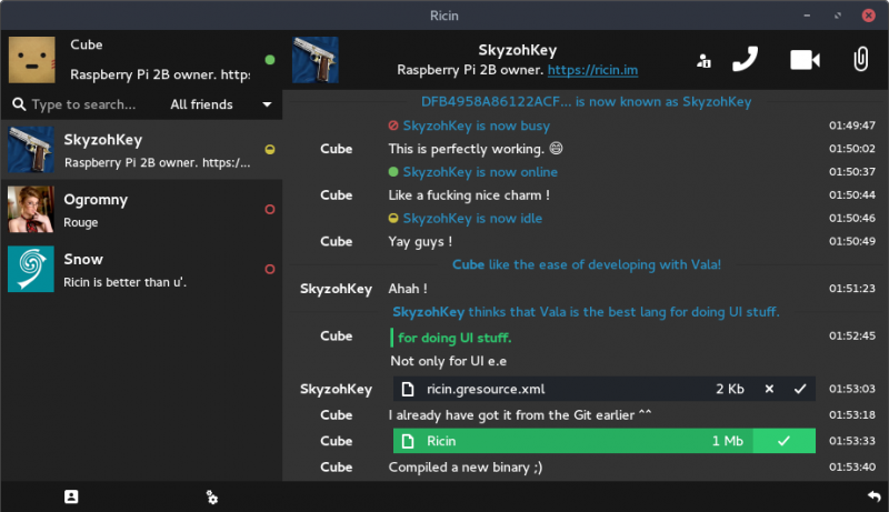 Tox messenger screenshot